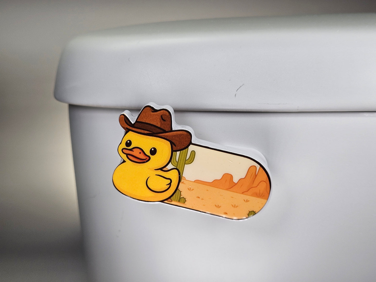 Bathroom Toilet Handle - Cowboy Duck
