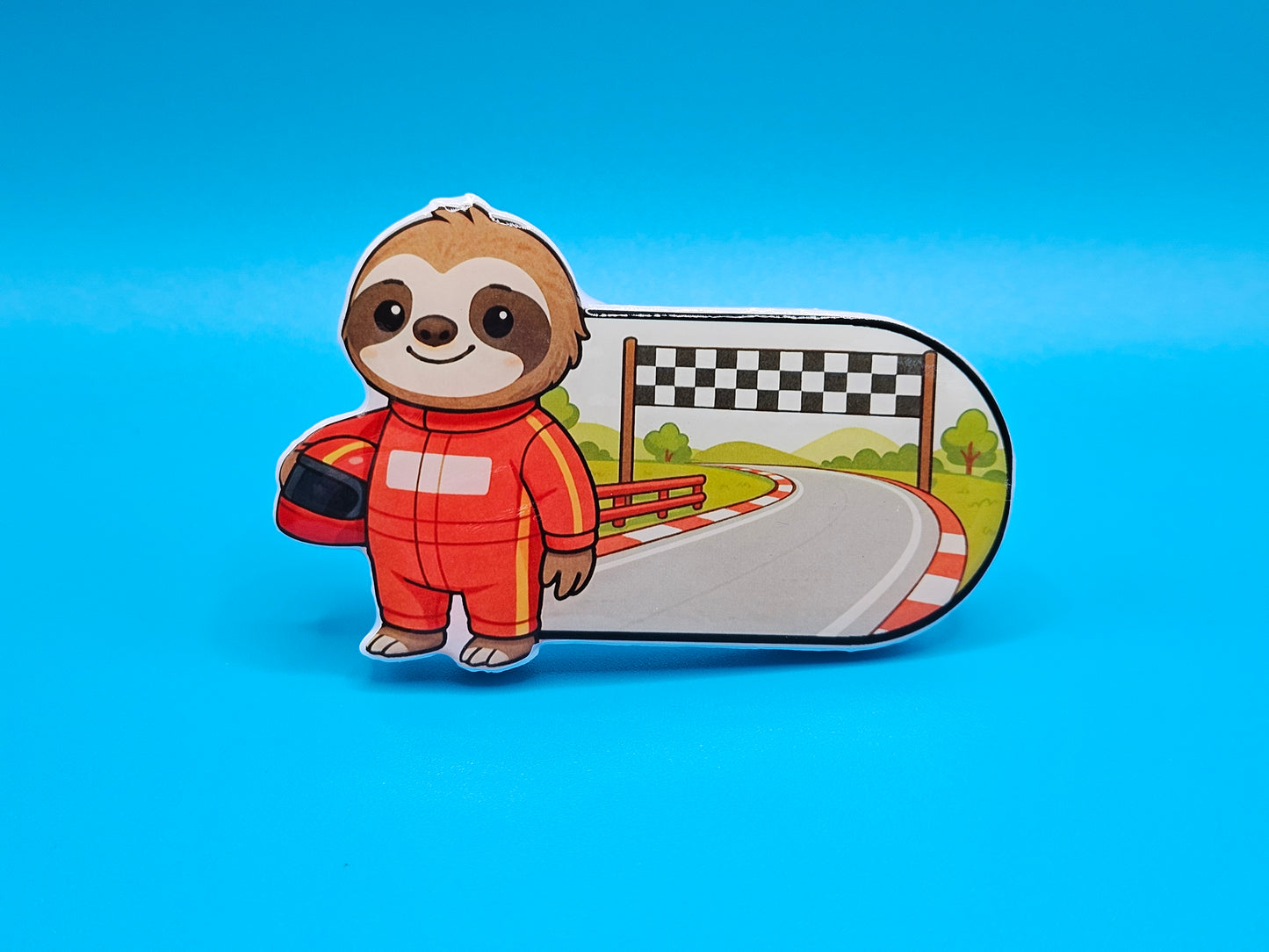 Bathroom Toilet Handle - Racecar Driver Sloth
