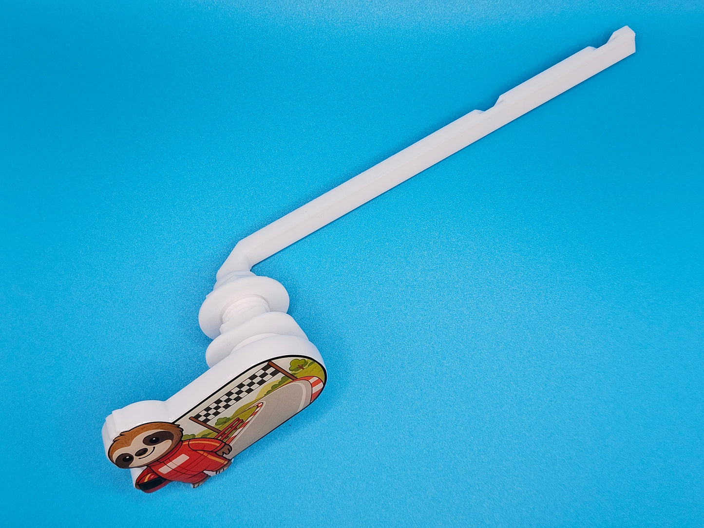 Bathroom Toilet Handle - Racecar Driver Sloth