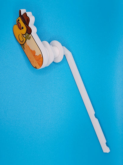 Bathroom Toilet Handle - Cowboy Duck