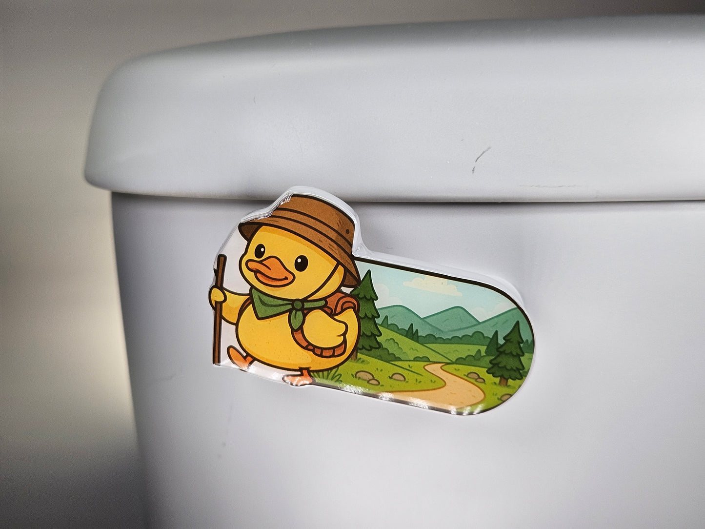 Bathroom Toilet Handle - Hiker Duck