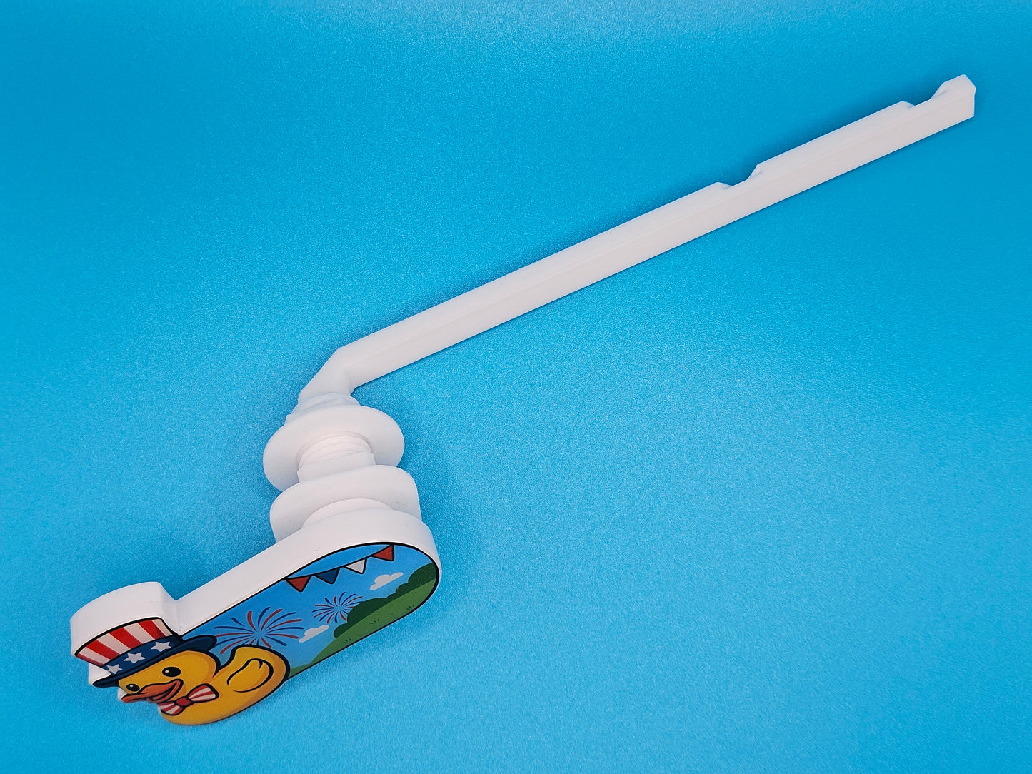 Bathroom Toilet Handle - Independence Day Duck