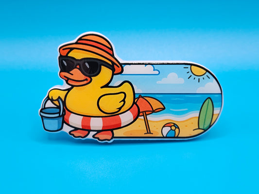 Bathroom Toilet Handle - Beach Duck