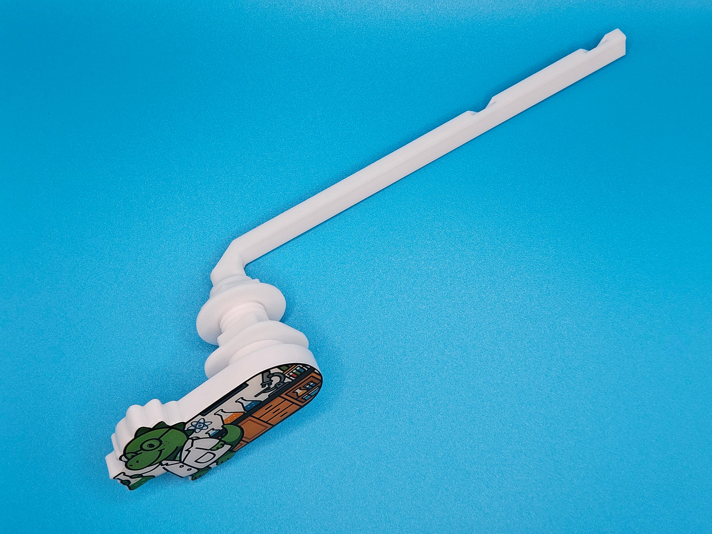Bathroom Toilet Handle - Scientist Dinosaur
