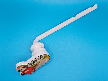 Bathroom Toilet Handle - Racecar Driver Sloth