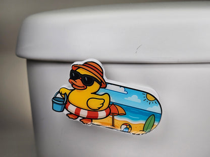 Bathroom Toilet Handle - Beach Duck