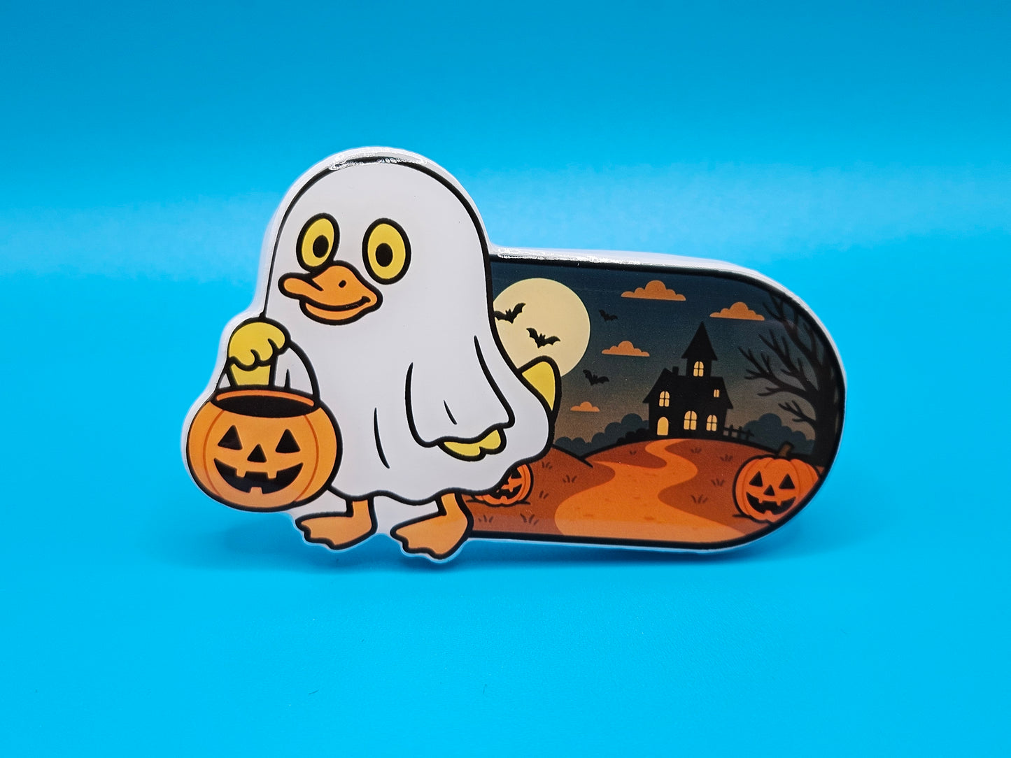 Bathroom Toilet Handle - Halloween Ghost Duck