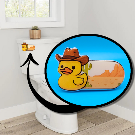 Bathroom Toilet Handle - Cowboy Duck