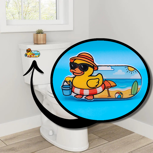 Bathroom Toilet Handle - Beach Duck