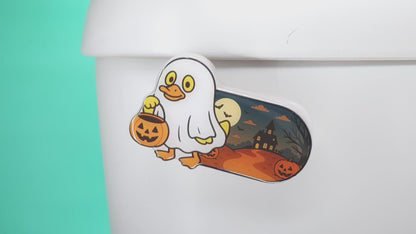 Bathroom Toilet Handle - Halloween Ghost Duck