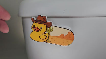 Bathroom Toilet Handle - Cowboy Duck